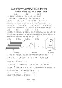 河南省郑州实验外国语中学2023-2024学年上学期八年级数学10月月考试卷