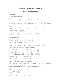 华师大版八年级上册第11章 数的开方11.2 实数优秀同步测试题