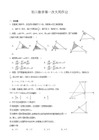 山东省聊城市莘县甘泉学校2023-2024学年九年级上学期第一次月考数学试题