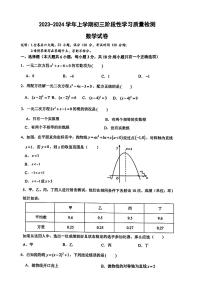 江西省南昌市外国语学校2023-2024学年上学期九年级阶段性学习质量检测 数学试卷