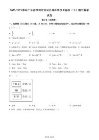 广东省深圳市龙岗区外国语学校2022-2023学年七年级下学期期中数学试卷（原卷及解析版）