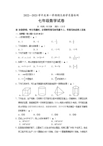 辽宁省抚顺市东洲区2022-2023学年七年级上学期期末教学质量检测数学试卷(含答案)