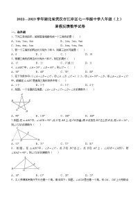 湖北省武汉市江岸区七一华源中学2022-2023学年八年级上学期开学考试数学试题