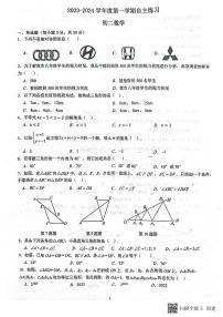 2023-2024-1青一八上第一次月考数学试卷