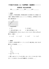 中考数学专项训练（24）专题模型　隐圆模型－－－－－米勒定理（最大张角问题）含解析答案