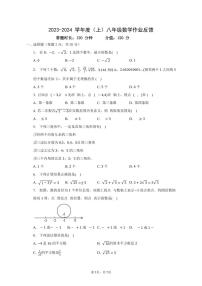 辽宁省沈阳市第四十三中学2023-2024学年八年级上学期10月月考数学试题