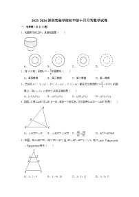 广东省深圳市实验学校初中部2023—2024学年上学期十月月考九年级数学试卷（月考）