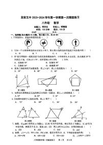 福建省龙岩市第五中学2023-2024学年八年级上学期10月月考数学试题