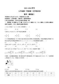 河北省邯郸市大名县实验学校2023-2024学年九年级上学期月考数学试题