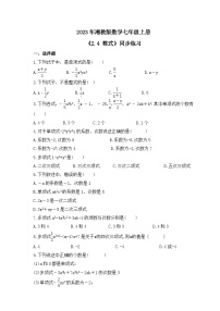 初中数学湘教版七年级上册第2章 代数式2.4 整式精品达标测试