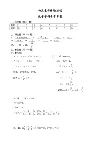 江苏省扬州市梅岭中学教育集团2023-2024学年九年级上学期10月素养体验数学试卷（月考）