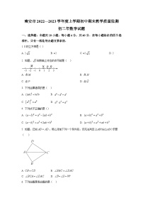 福建省泉州市南安市2022-2023学年八年级上学期期末教学质量监测数学试卷(解析版)