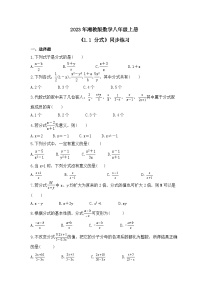 湘教版八年级上册第1章 分式1.1 分式精品测试题