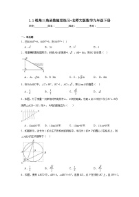 北师大版九年级下册1 锐角三角函数练习