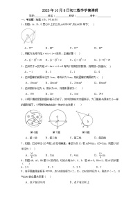 江苏省徐州市铜山区黄集镇中心中学2023-2024学年九年级上学期第一次学情检测数学试卷（月考）