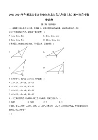 2023-2024学年黑龙江省齐齐哈尔市龙江县八年级（上）第一次月考数学试卷（含解析）