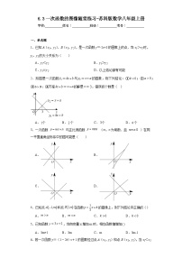 苏科版八年级上册6.3 一次函数的图像习题