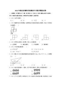 湖北省襄阳市保康县2023届九年级下学期中考模拟数学试卷（含解析）