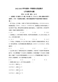 山东省菏泽市成武县2022-2023学年七年级上学期期末质量测评数学试卷(含解析)