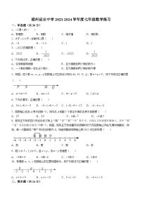 福建省福州延安中学2023-2024学年七年级上学期月考数学试题