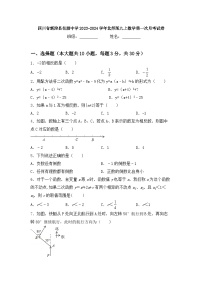 四川省成都市新津区花源初级中学2023-2024学年九年级上学期数学第一次月考试卷