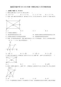 广东省深圳市福田区华富中学2023-2024学年九年级上学期10月月考数学试卷