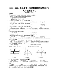 河南省濮阳市清丰县仙庄镇初级中学2023—-2024学年九年级上学期10月月考数学试题