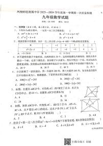 陕西省宝鸡市凤翔区柳林镇中学2022-2023学年九年级上学期第一次月考数学试题