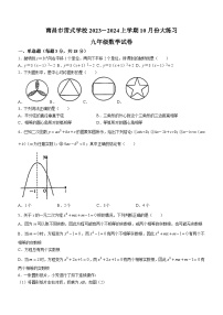 江西省南昌市雷式学校2023-2024学年九年级上学期月考数学试题(无答案)