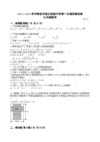 河南省新乡市辉县市城北中学2023-2024学年上学期九年级10月月考-数学试卷