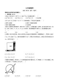 江苏省泰州市海陵区泰州市第二中学附属初中2023-2024学年九年级上学期10月月考数学试题(无答案)