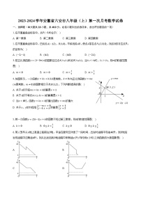 2023-2024学年安徽省六安市八年级（上）第一次月考数学试卷（含解析）