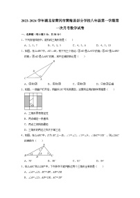 湖北省黄冈市黄梅县部分学校2023-2024学年八年级上学期第一次月考数学试卷