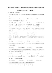 湖北省武汉市汉阳区二桥中学2023-2024学年九年级上学期9月月考数学试卷