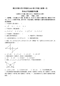 重庆市沙坪坝区青木关中学校2023-2024学年八年级上学期10月月考数学试题(无答案)