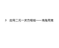 初中数学北师大版八年级上册3 应用二元一次方程组——鸡免同笼多媒体教学课件ppt