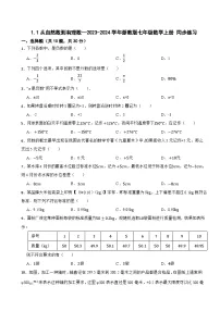 初中数学浙教版七年级上册1.1 从自然数到有理数精练