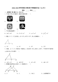 湖北省武汉市培英中学2022-2023学年八年级上学期月考数学试题