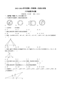 江苏省南通市启东折桂中学2023-2024学年上学期八年级第一次月考数学试题(无答案)