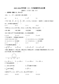 辽宁省沈阳市皇姑区第四十三中学2023-2024学年八年级上学期10月月考数学试题