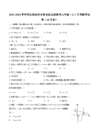 河北省沧州市东光县五校联考2023-2024学年九年级上学期月考数学试卷（10月份）