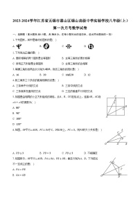 江苏省锡山高级中学实验学校2023～2024学年上学期八年级数学第一次月考试卷