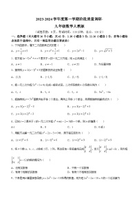 河北省廊坊市安次区第十中学2023-2024学年九年级上学期月考数学试题(无答案)