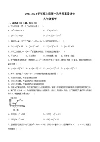 河南省周口市川汇区第四初级中学2023-2024学年九年级上学期10月月考数学试题(无答案)