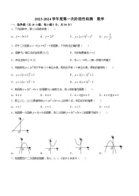 江苏省如皋市石庄镇初级中学2023-2024学年九年级上学期第一次学情监测数学试题(无答案)