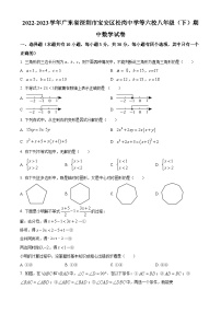 精品解析：广东省深圳市宝安区松岗中学等六校2022-2023学年八年级下学期期中数学试卷