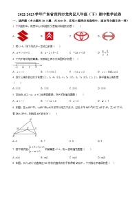 精品解析：广东省深圳市龙岗区2022-2023学年八年级下学期期中数学试题