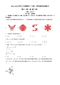 精品解析：广东省深圳市龙岗区宏扬学校2022-2023学年八年级下学期期中数学试题