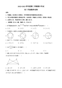 精品解析：广东省深圳市深圳中学初中部2022-2023学年八年级下学期期中数学试卷