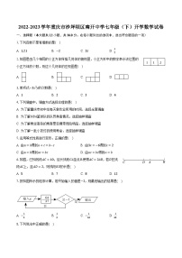 2022-2023学年重庆市沙坪坝区南开中学七年级（下）开学数学试卷(含解析）